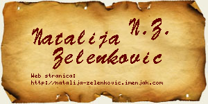 Natalija Zelenković vizit kartica